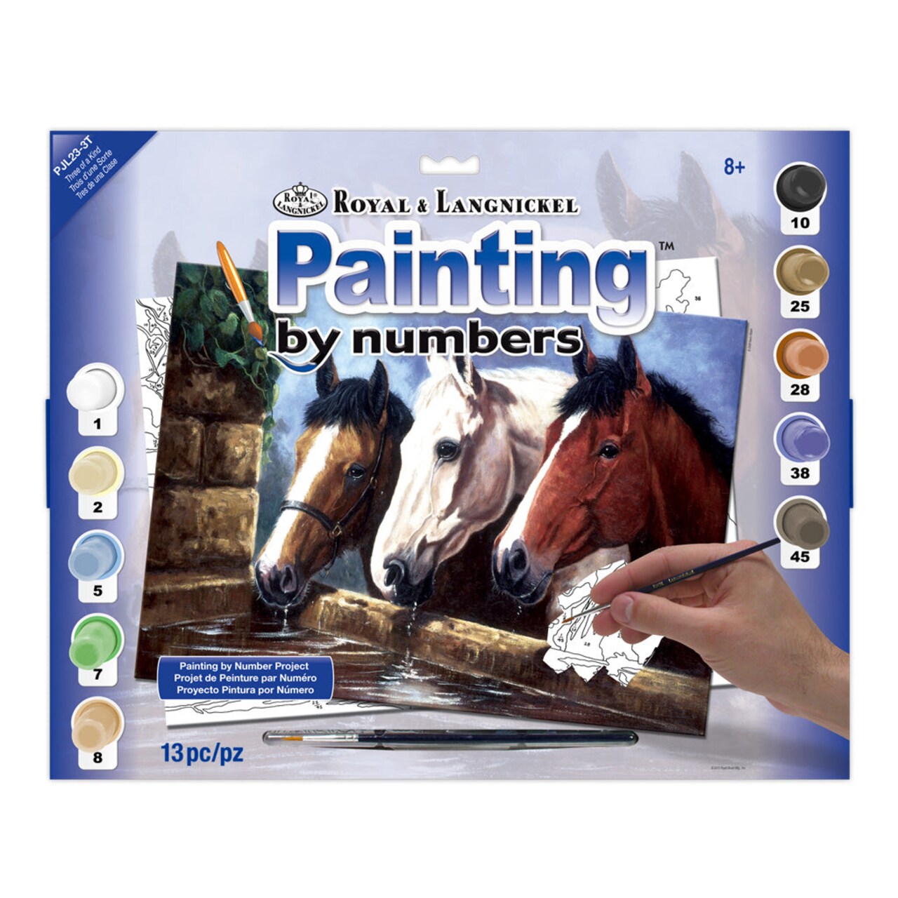 PJL23 | Painting by numbers™ 13pc 11.25" x 15.375" Three of a Kind Painting Project